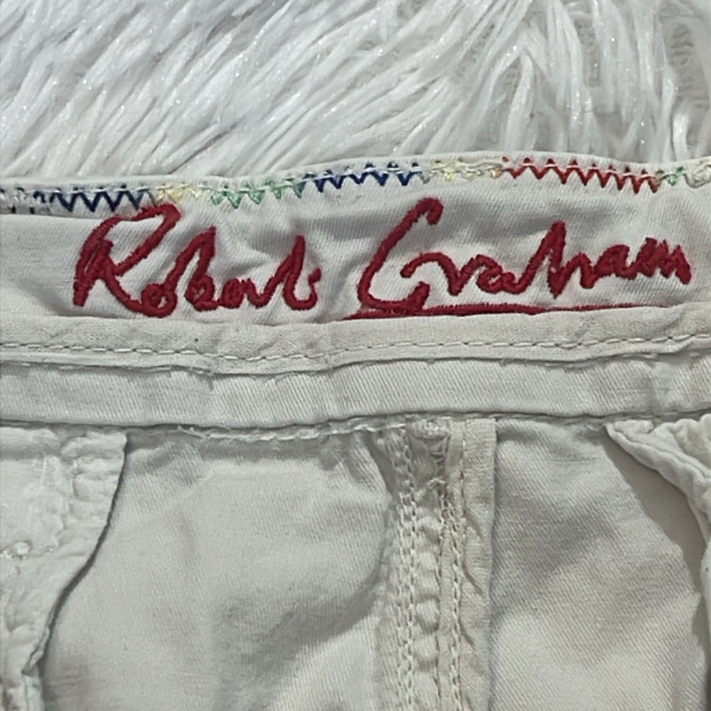 Robert Graham Light Tan Flat Front Shorts - Picture 4 of 7